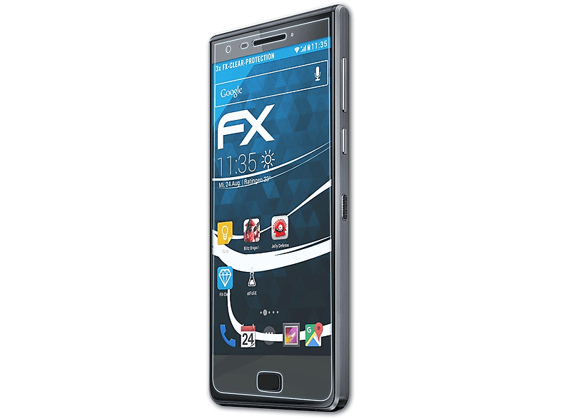 ATFOLIX 3x FX-Clear Displayschutz(für Blackberry Motion)
