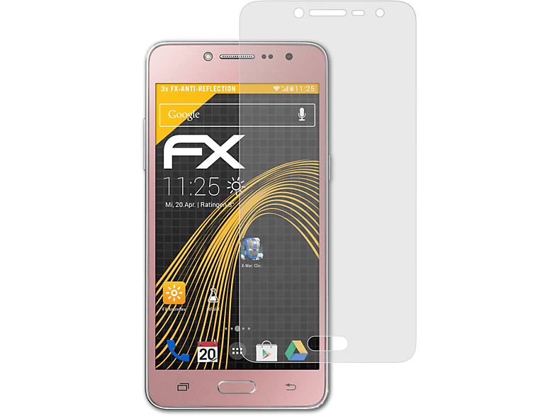 Prime Samsung 3x Plus) Displayschutz(für Grand Galaxy ATFOLIX FX-Antireflex