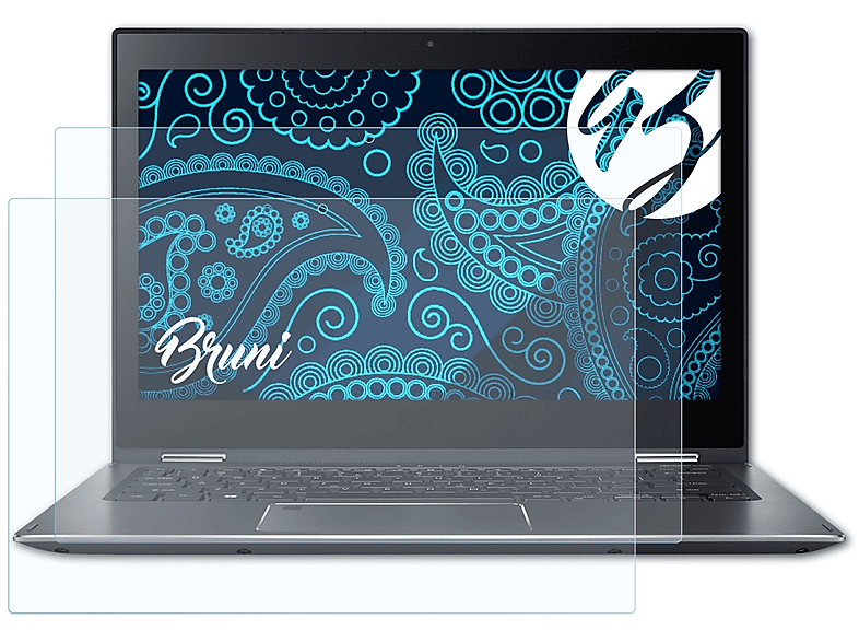 BRUNI 2x Basics-Clear Schutzfolie(für Acer Spin 5 SP513-52 (13,3 inch))