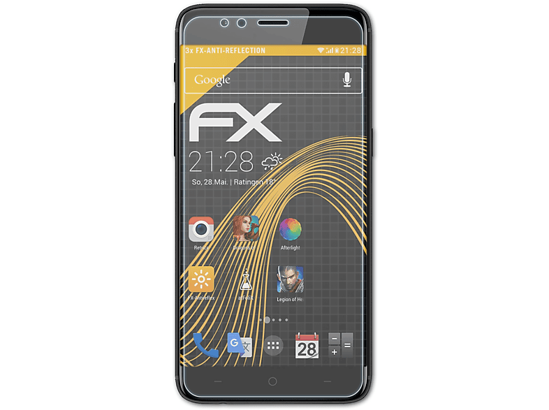 ATFOLIX 3x FX-Antireflex Displayschutz(für TP-Link Neffos N1)