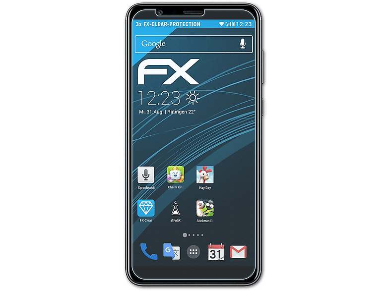 ATFOLIX 3x FX-Clear Displayschutz(für Huawei Mate SE)
