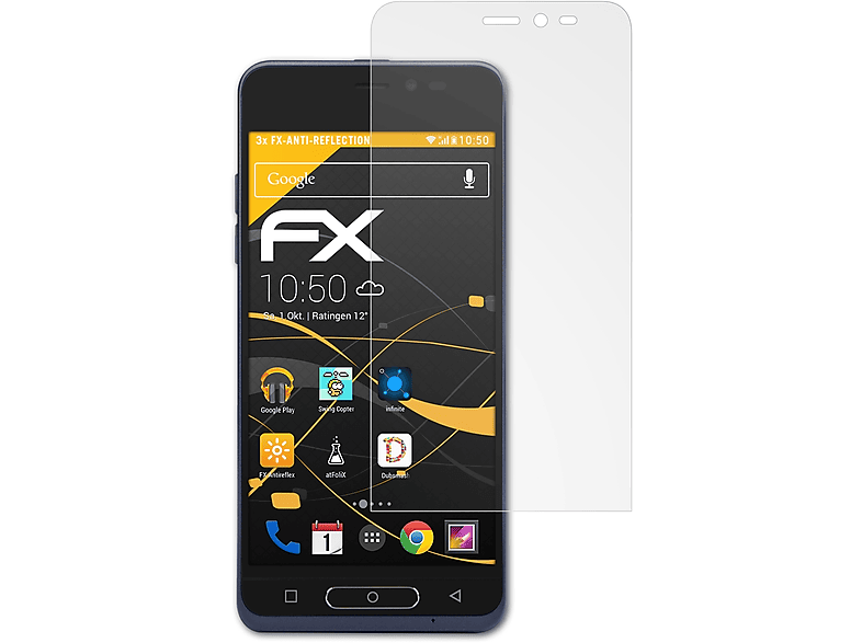 FX-Antireflex 3x ATFOLIX 8035) Displayschutz(für Doro