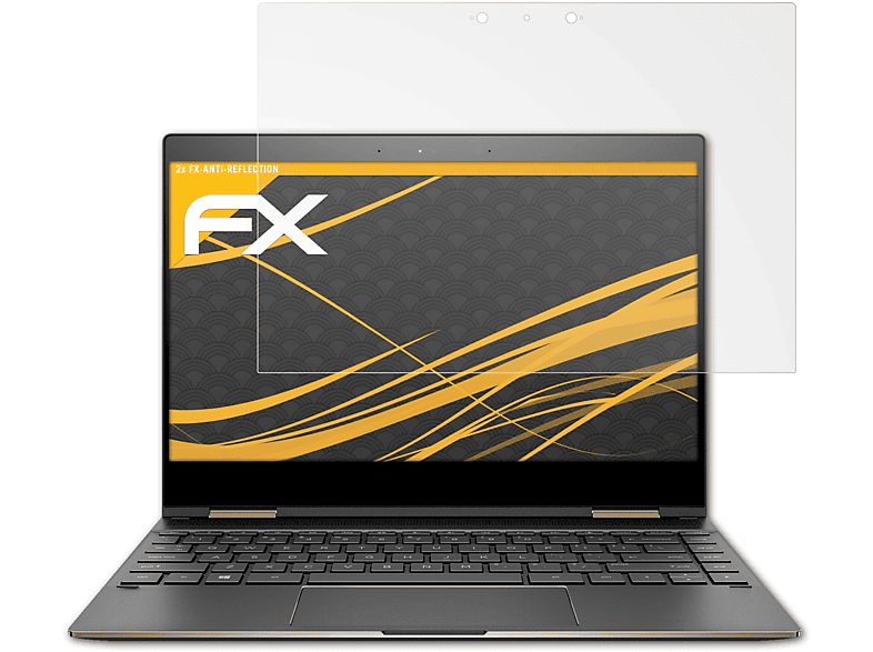 ATFOLIX 2x FX-Antireflex Displayschutz(für HP Spectre x360 13-ae004na (13,3 inch))