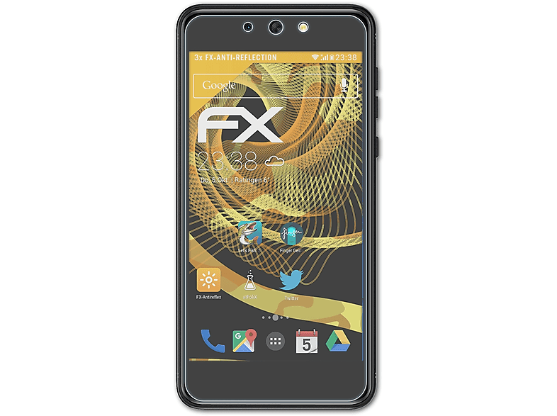 ATFOLIX 3x FX-Antireflex Displayschutz(für BLU Grand M2 (2018))