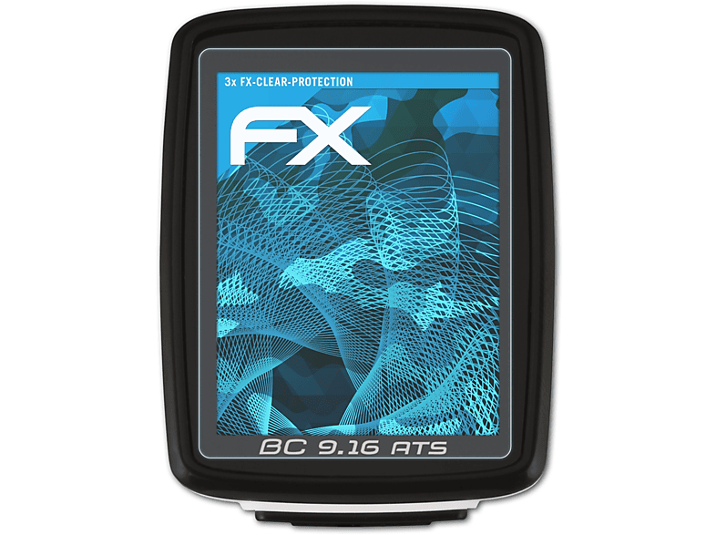 Displayschutz(für BC 9.16) Sigma FX-Clear ATFOLIX 3x