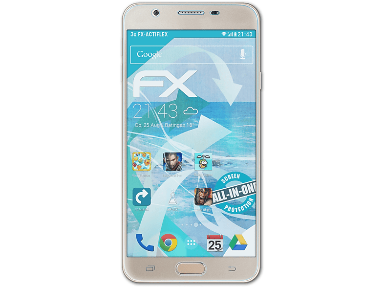 ATFOLIX 3x FX-ActiFleX Displayschutz(für Samsung Galaxy J7 Prime 2)