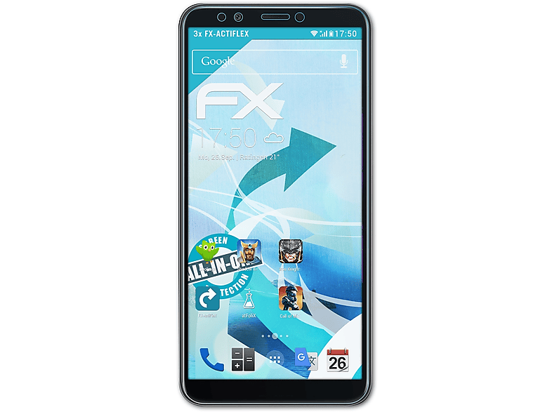 Y7 3x Huawei Displayschutz(für Prime FX-ActiFleX ATFOLIX 2018)