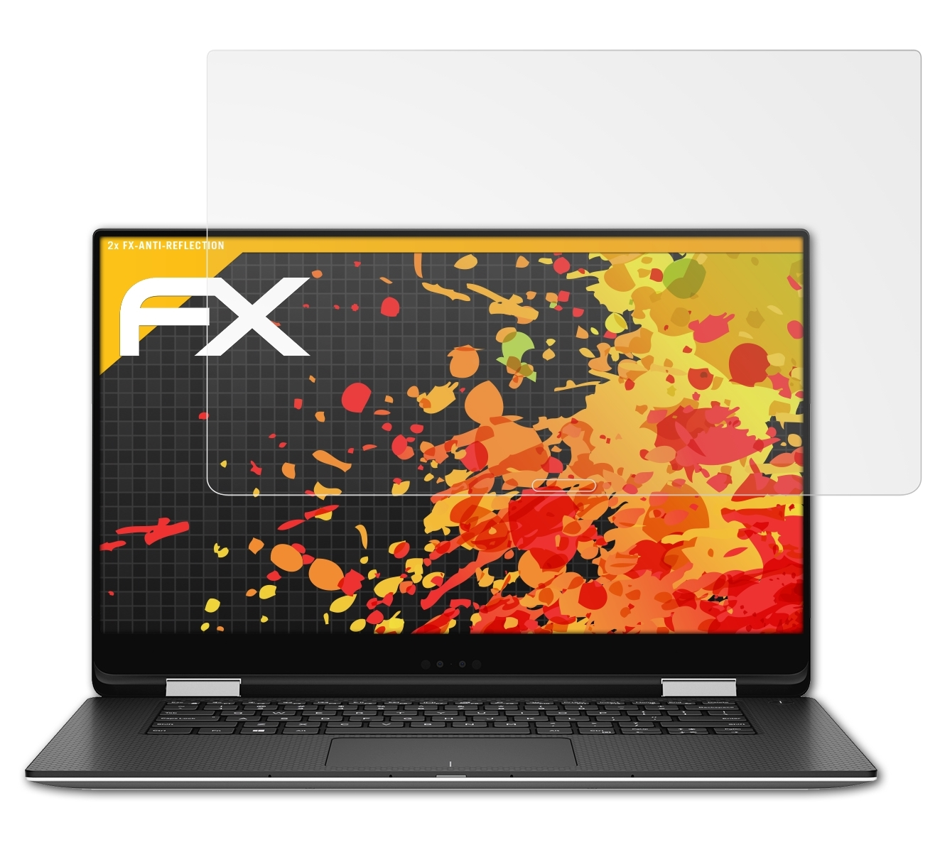 ATFOLIX 2x FX-Antireflex Displayschutz(für Dell 15 2018 (9575)) XPS