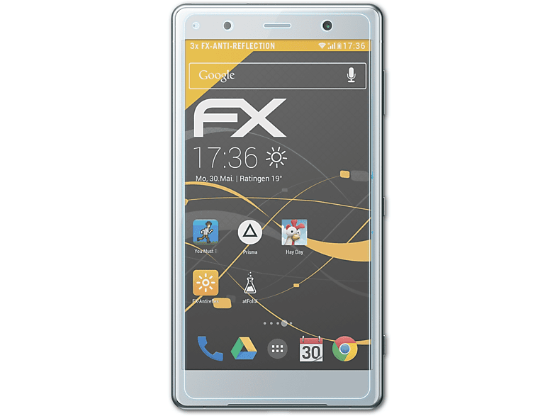 ATFOLIX 3x FX-Antireflex Displayschutz(für Sony Xperia XZ2 Premium)