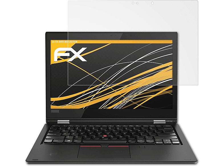 ATFOLIX 2x FX-Antireflex Displayschutz(für Lenovo ThinkPad L380 Yoga)