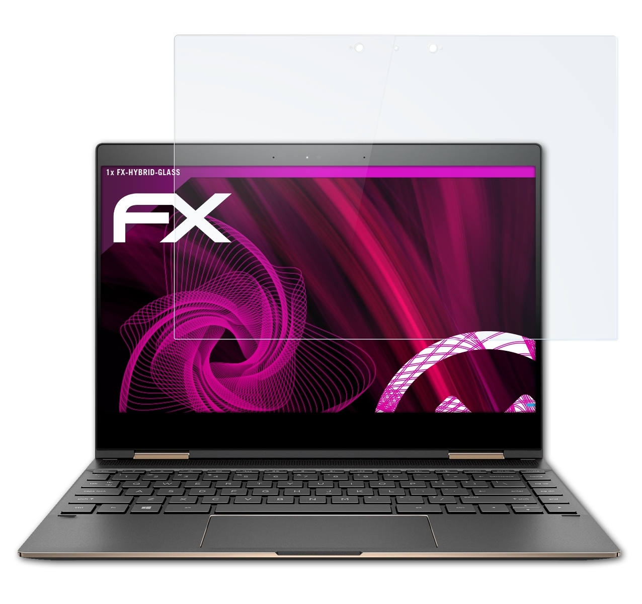 ATFOLIX FX-Hybrid-Glass Schutzglas(für HP Spectre x360 inch)) 13-ae004na (13,3