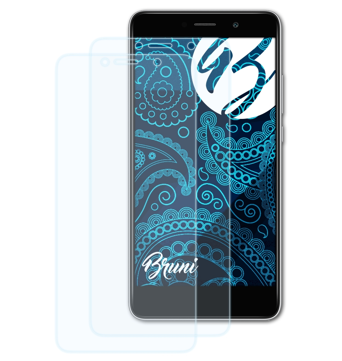 BRUNI 2x XT2) Ascend Huawei Schutzfolie(für Basics-Clear