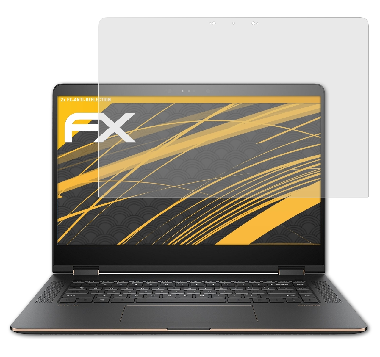 ATFOLIX 2x FX-Antireflex Displayschutz(für HP Spectre 15-bl131ng) x360