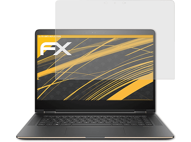 ATFOLIX 2x FX-Antireflex Displayschutz(für HP Spectre x360 15-bl131ng)