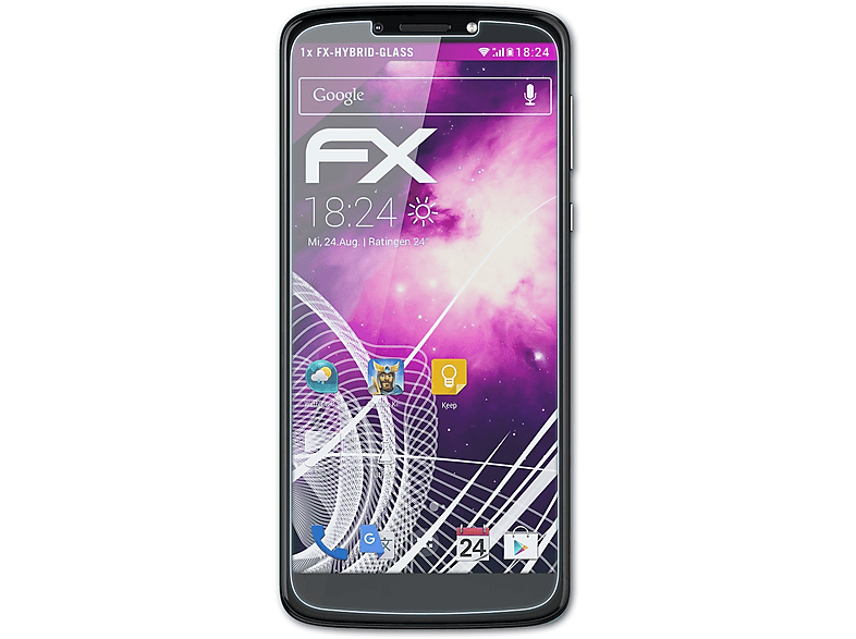 ATFOLIX FX-Hybrid-Glass Schutzglas(für Lenovo Motorola Moto E5 Plus)