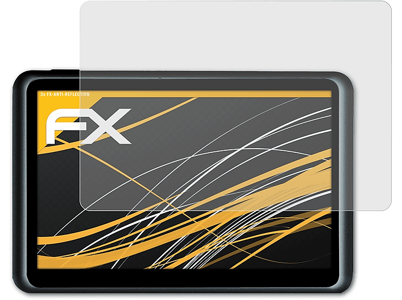 ATFOLIX 3x FX-Antireflex Displayschutz(für Blaupunkt TravelPilot 65 Active)