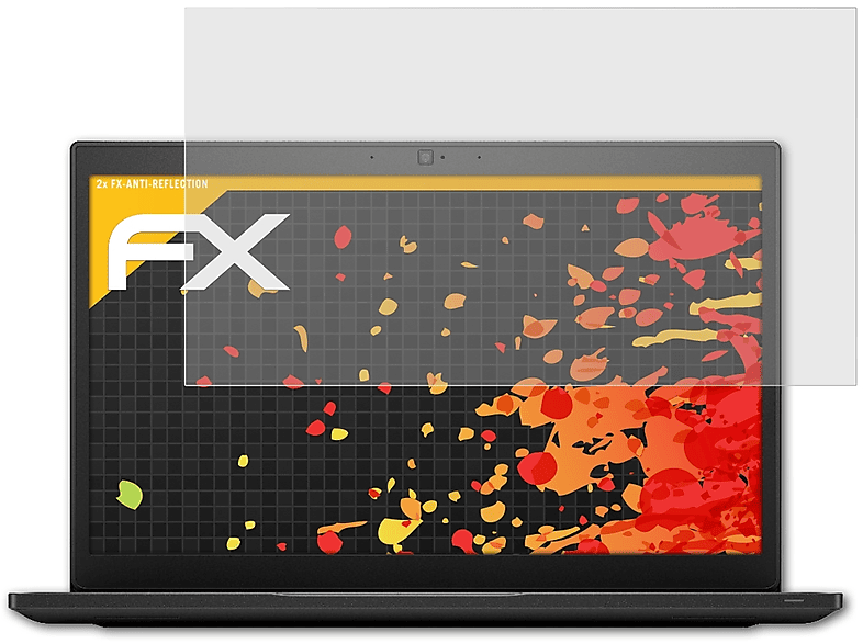 ATFOLIX 2x FX-Antireflex Displayschutz(für Dell 7480) Latitude