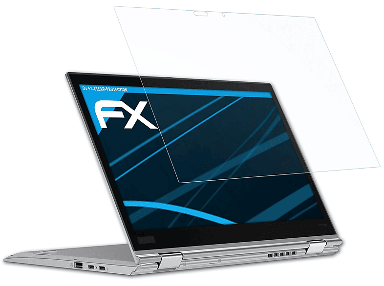 ATFOLIX 2x FX-Clear Displayschutz(für Lenovo ThinkPad X1 Yoga (3rd Gen. 2018))