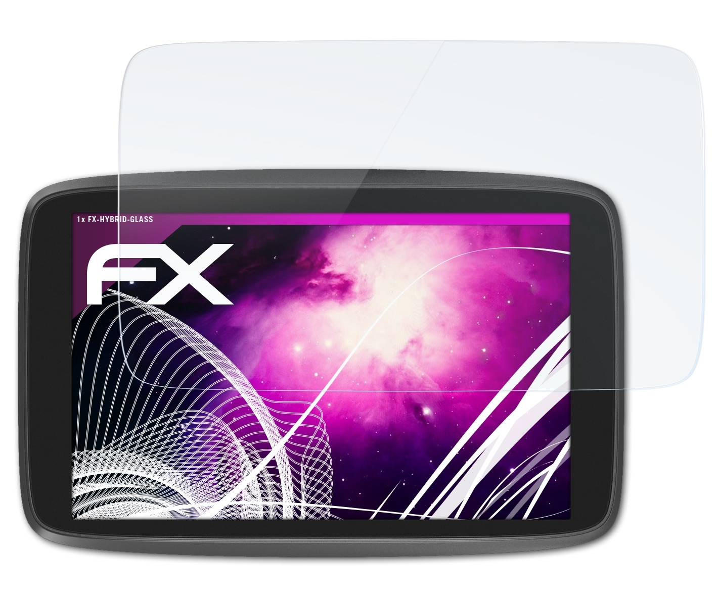 ATFOLIX FX-Hybrid-Glass GO TomTom Camper) Schutzglas(für