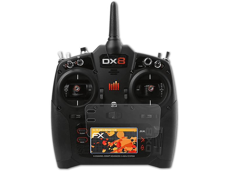 ATFOLIX 3x FX-Antireflex DX8) Displayschutz(für Spektrum