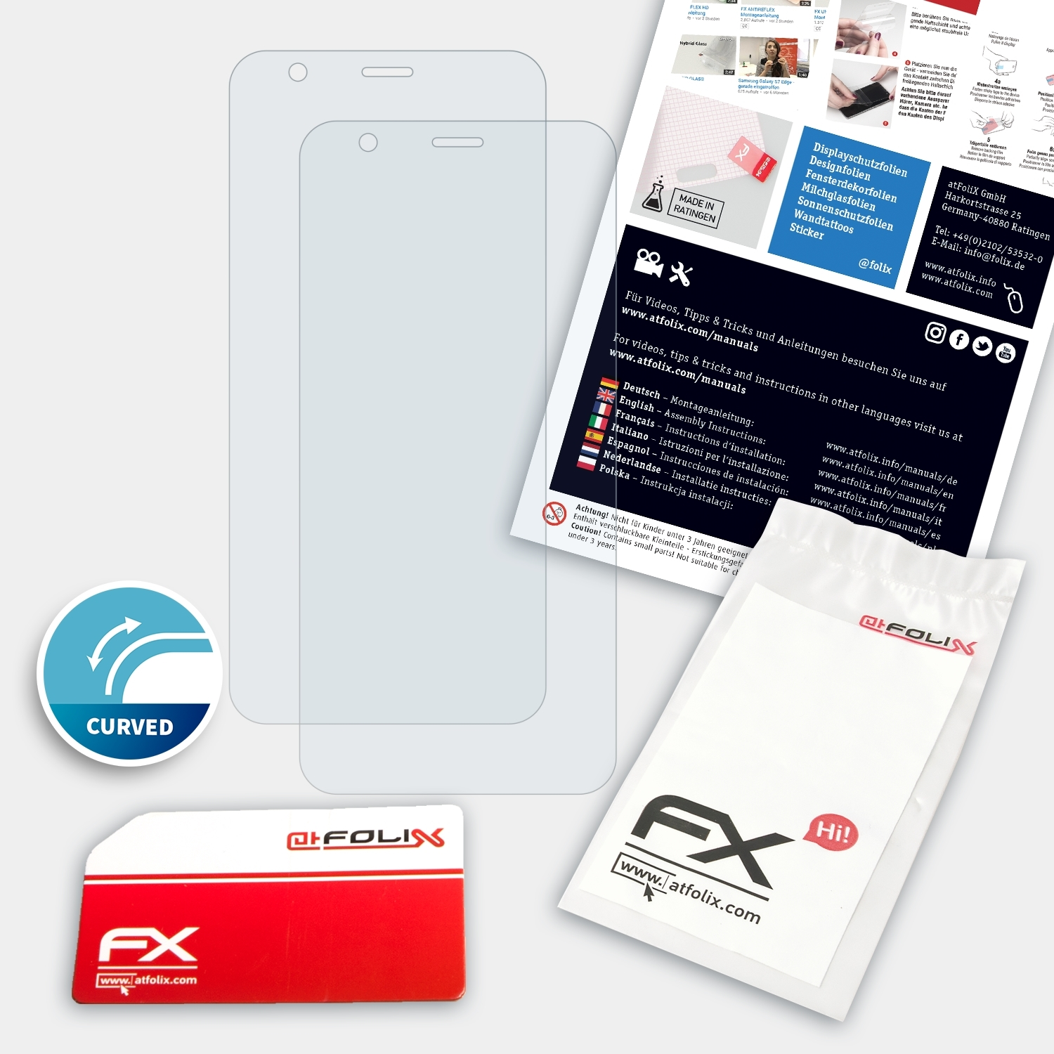 ATFOLIX 2x FX-ActiFleX Displayschutz(für Asus L1) ZenFone Live