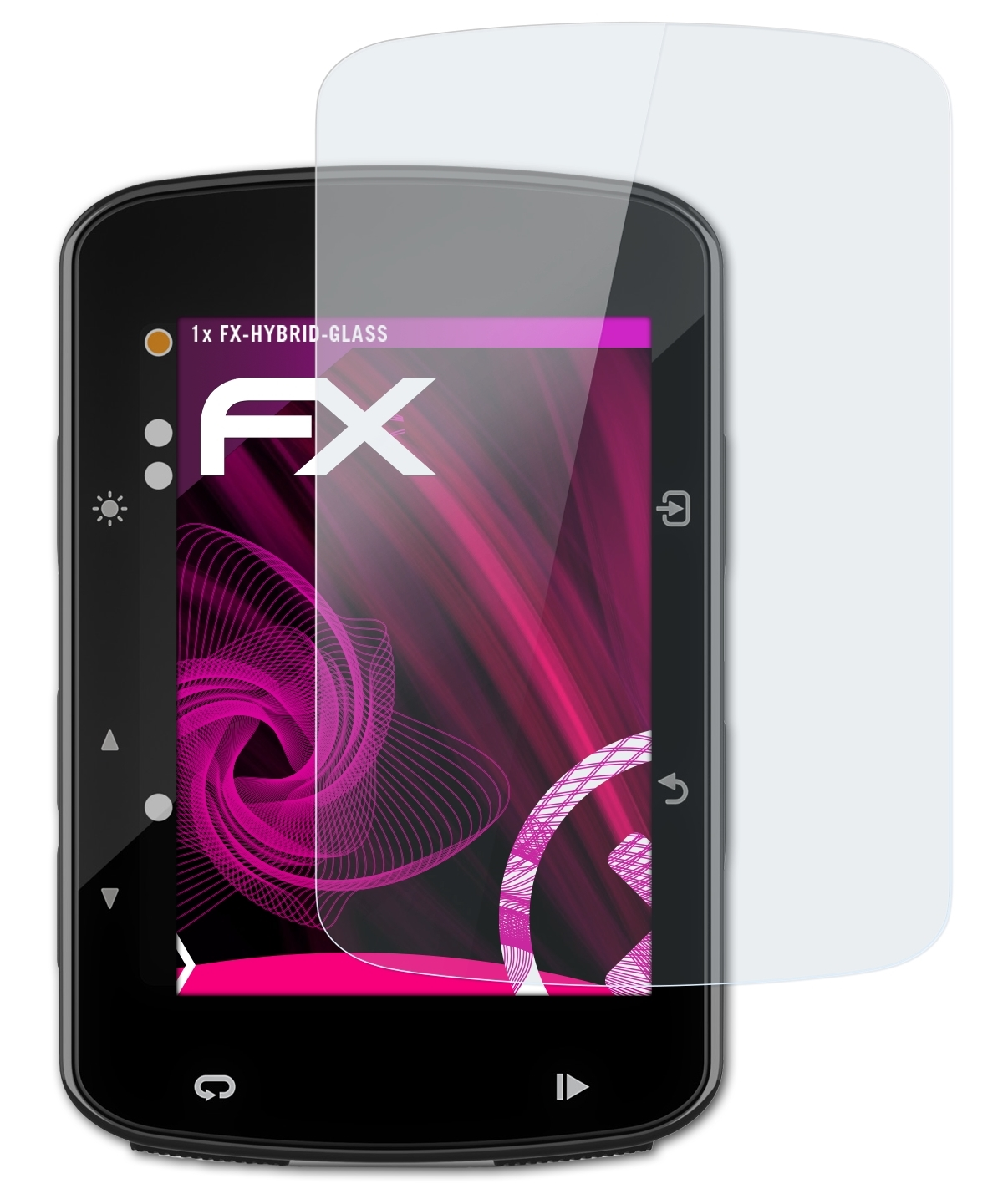 ATFOLIX FX-Hybrid-Glass Schutzglas(für Garmin Edge Plus) 520