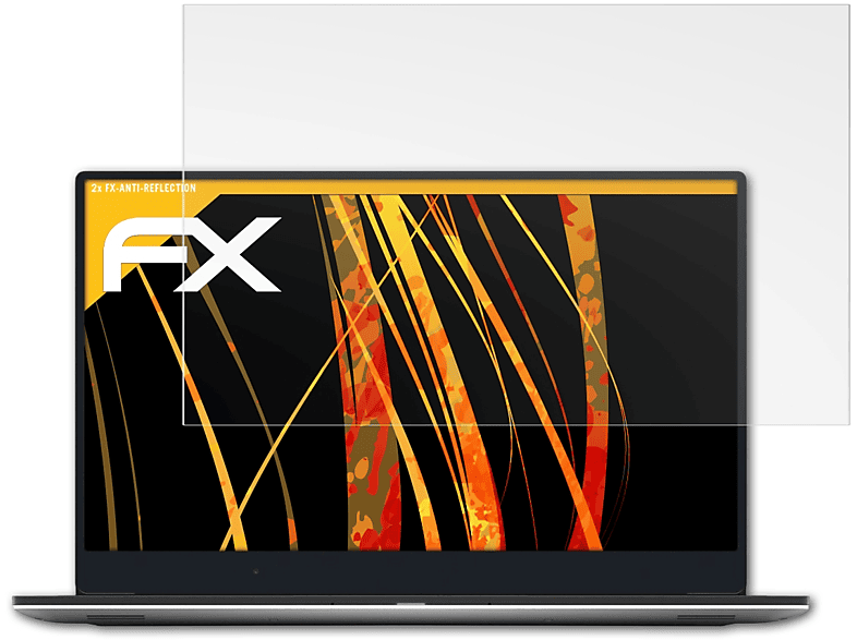 ATFOLIX 2x FX-Antireflex Displayschutz(für Dell XPS 15 2018 (9570))