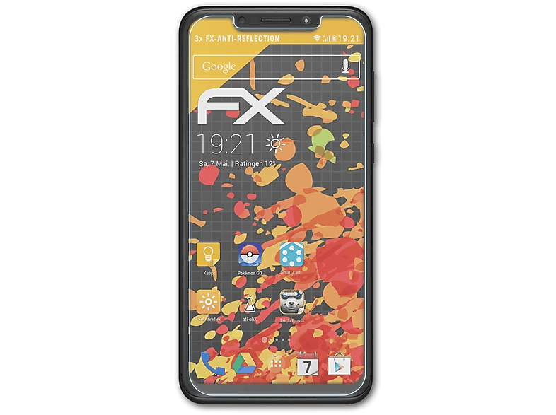 ATFOLIX 3x FX-Antireflex Displayschutz(für Lenovo Motorola One)