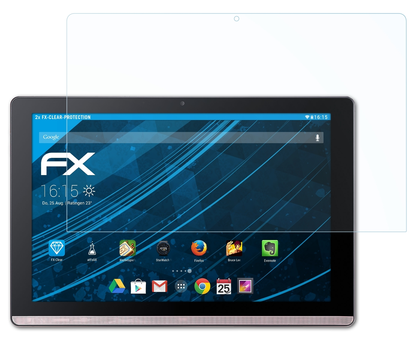 ATFOLIX 2x 10 Displayschutz(für (B3-A50)) FX-Clear Acer One Iconia
