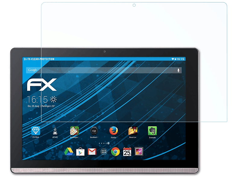 ATFOLIX 2x FX-Clear Displayschutz(für Iconia One Acer 10 (B3-A50))