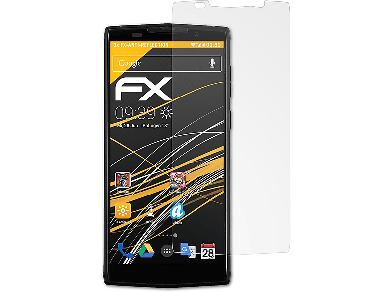 ATFOLIX 3x FX-Antireflex Displayschutz(für Doogee BL9000) | Displayschutzfolien & Gläser