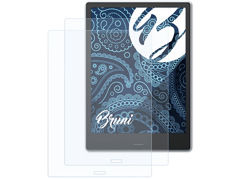 BRUNI 2x Basics-Clear Plus) Note Schutzfolie(für BOOX