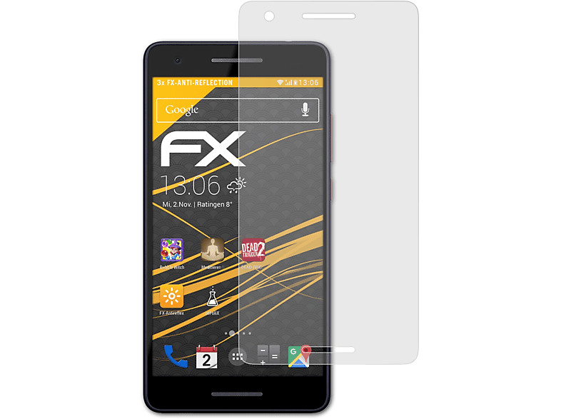 3x 2.1) Nokia Displayschutz(für ATFOLIX FX-Antireflex