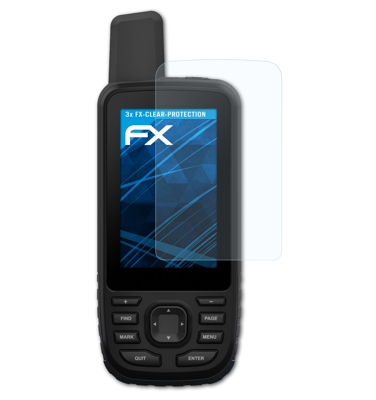 ATFOLIX 3x FX-Clear Garmin Displayschutz(für GPSMap 66s)