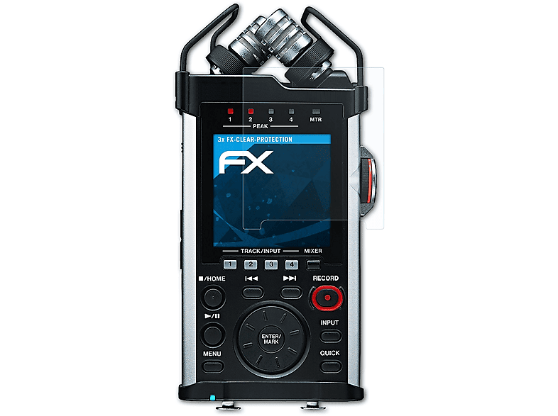 ATFOLIX 3x FX-Clear Tascam Displayschutz(für DR-44WL)