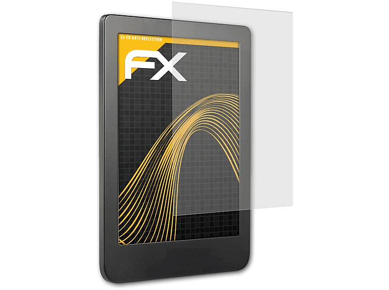 2x ATFOLIX Displayschutz(für FX-Antireflex Clara HD) Kobo