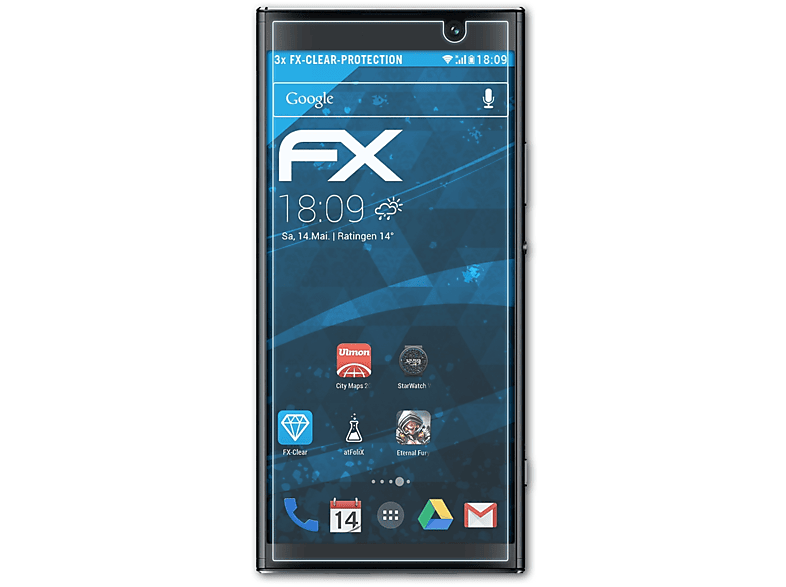 ATFOLIX 3x FX-Clear Xperia Sony Displayschutz(für XA2 Plus)