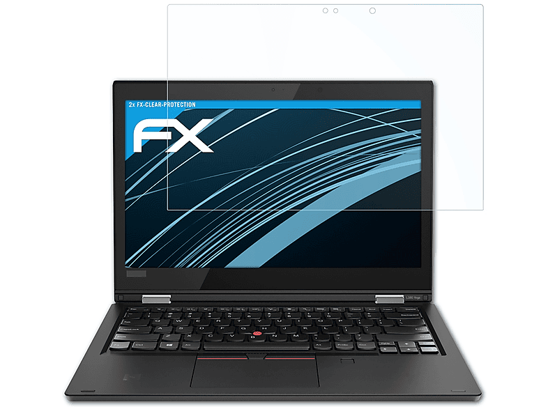 ATFOLIX 2x FX-Clear Displayschutz(für Lenovo L380 Yoga) ThinkPad