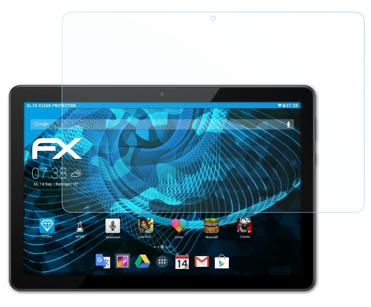 ATFOLIX 2x FX-Clear Huawei MediaPad 10) Displayschutz(für T5