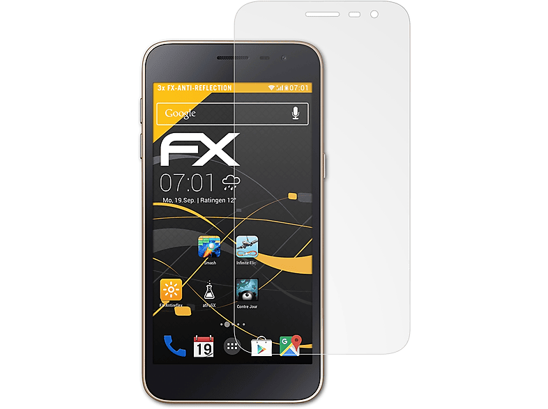 ATFOLIX 3x FX-Antireflex Displayschutz(für Samsung Galaxy J2 Core)