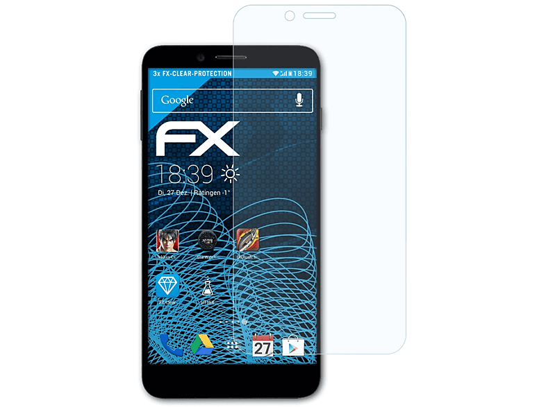 ATFOLIX 3x 5580) FX-Clear V3 Vestel Displayschutz(für