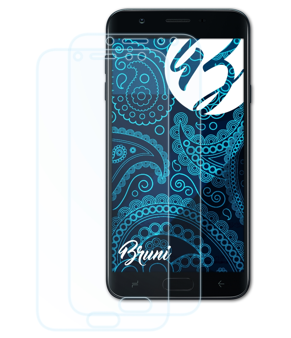 (2018)) BRUNI Samsung 2x Schutzfolie(für Basics-Clear J7 Galaxy