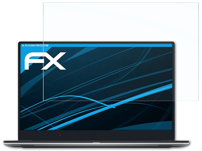 ATFOLIX 2x FX-Clear Displayschutz(für Dell XPS 15 2018 (9570))