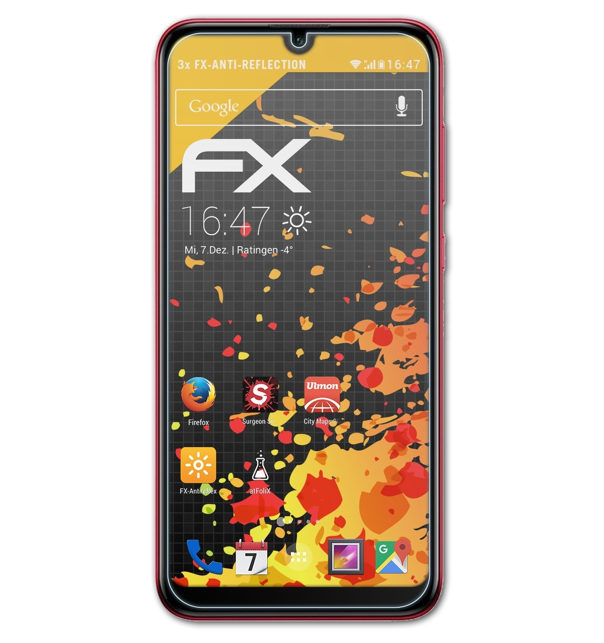 Huawei Pro 3x FX-Antireflex Y7 ATFOLIX 2019) Displayschutz(für