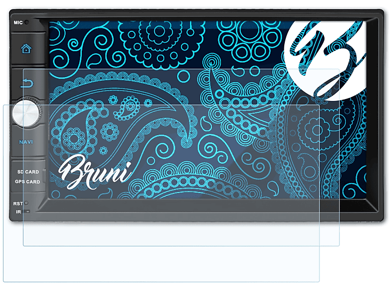 BRUNI 2x Basics-Clear Schutzfolie(für Pumpkin AE0273B 7 Inch (Universal))