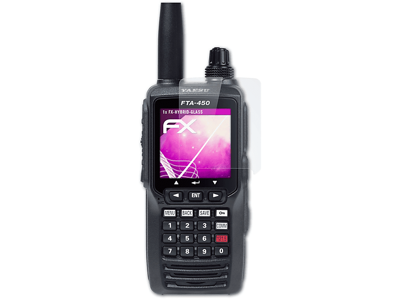AtFoliX Glasfolie Für Yaesu FTA-850L - 9H Panzerfolie Mit Hybrid-Glass Technologie | Made In Germany