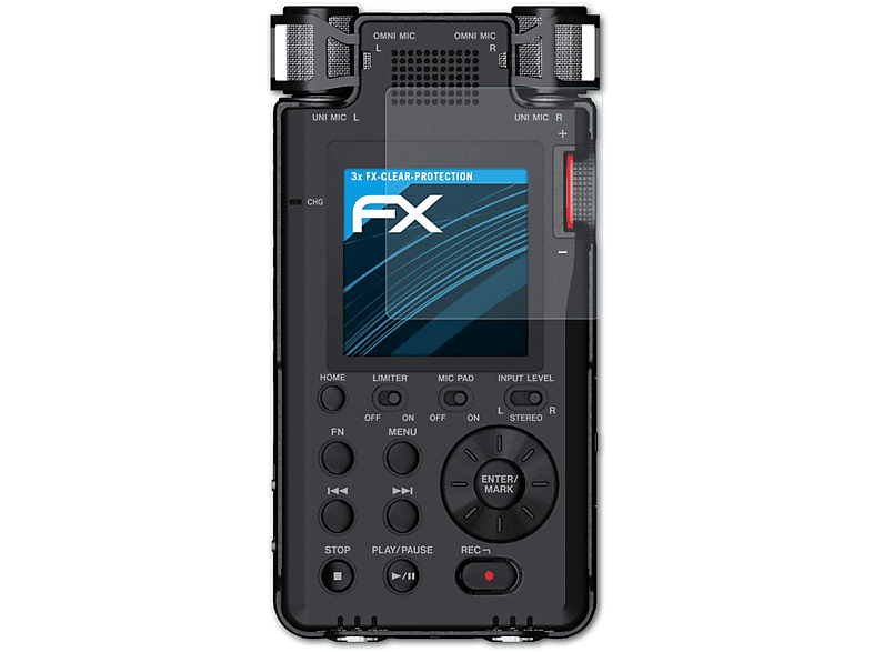 FX-Clear Displayschutz(für Tascam ATFOLIX 3x DR-100MKIII)