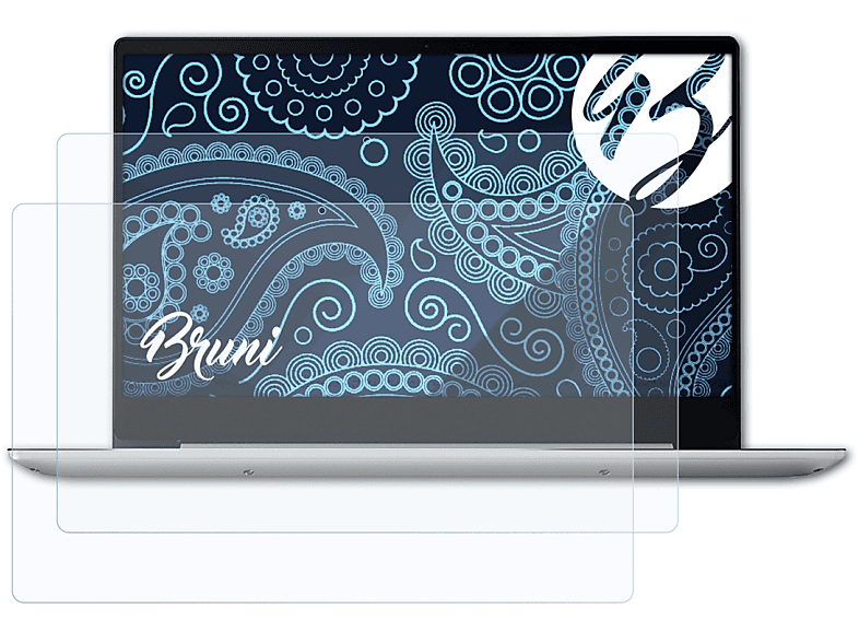 BRUNI 2x Basics-Clear Schutzfolie(für Lenovo IdeaPad 720S (14 inch))