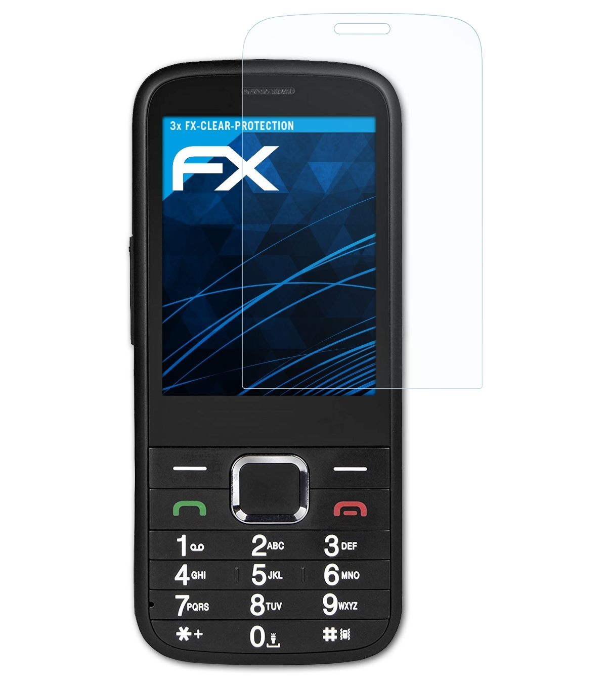ATFOLIX 3x FX-Clear Displayschutz(für BBM Swisstone Doro 570)