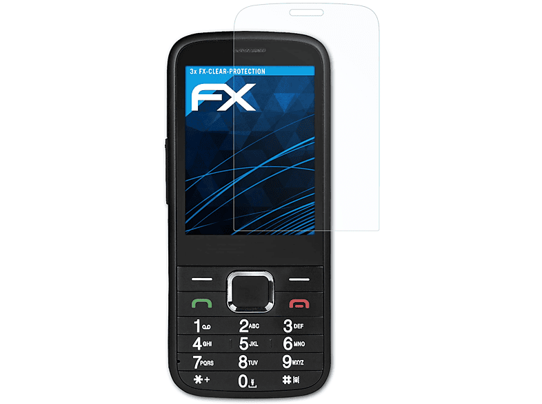 ATFOLIX 3x FX-Clear Displayschutz(für BBM Swisstone Doro 570)
